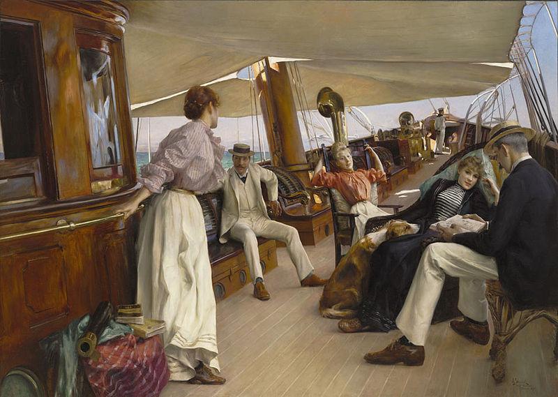Julius LeBlanc Stewart On the Yacht Namouna, Venice oil painting image